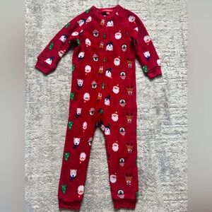 Winter holiday Christmas onsie pajamas footless sz 2T 3T more sizes available
